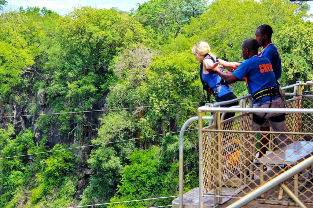 Bungee jumping Victoria Falls