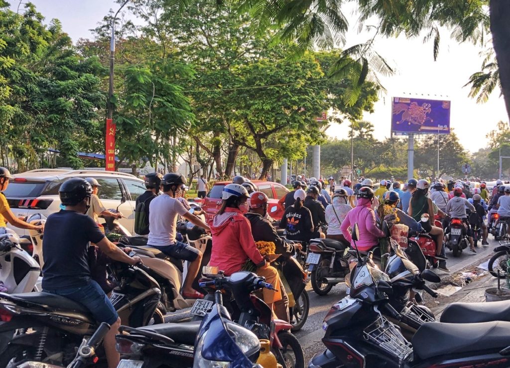 Traffic in Hue Vietnam