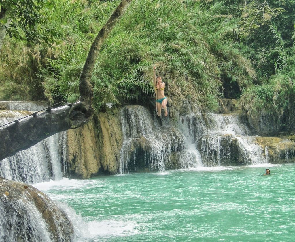 Kuang Si Waterfall Laos Southeast Asia