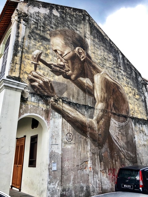 Street art in Chinatown Kuala Lumpur Malaysia